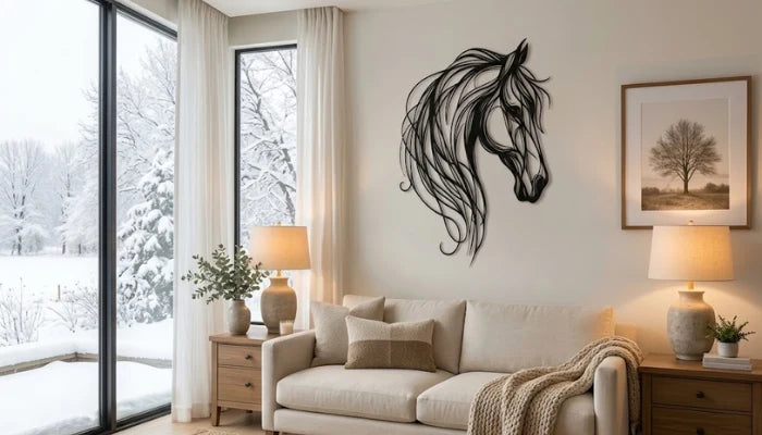 Panneau Decoratif Mural Cheval