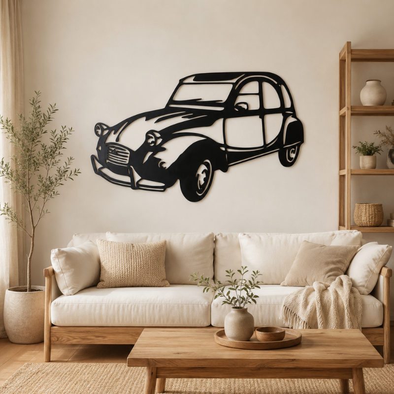 Decoration Murale Metallique 2CV
