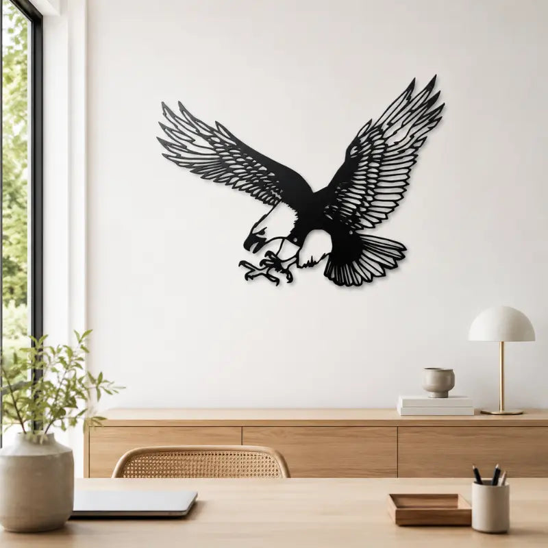 Decoration mural metallique Aigle