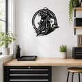 Decoration Mural Metal Enduro Cadre