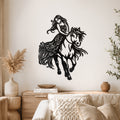 Decoration Murale Metallique Cavaliere Tribale