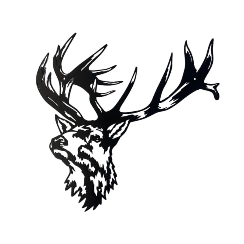 Deco Murale Metallique Cerf Profil