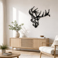 Decoration Murale Metallique Cerf Profil