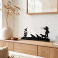 Decoration Murale Metallique Chasseur Chiens