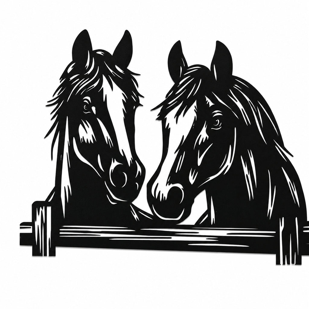 Cheval Barrière Metal Noir