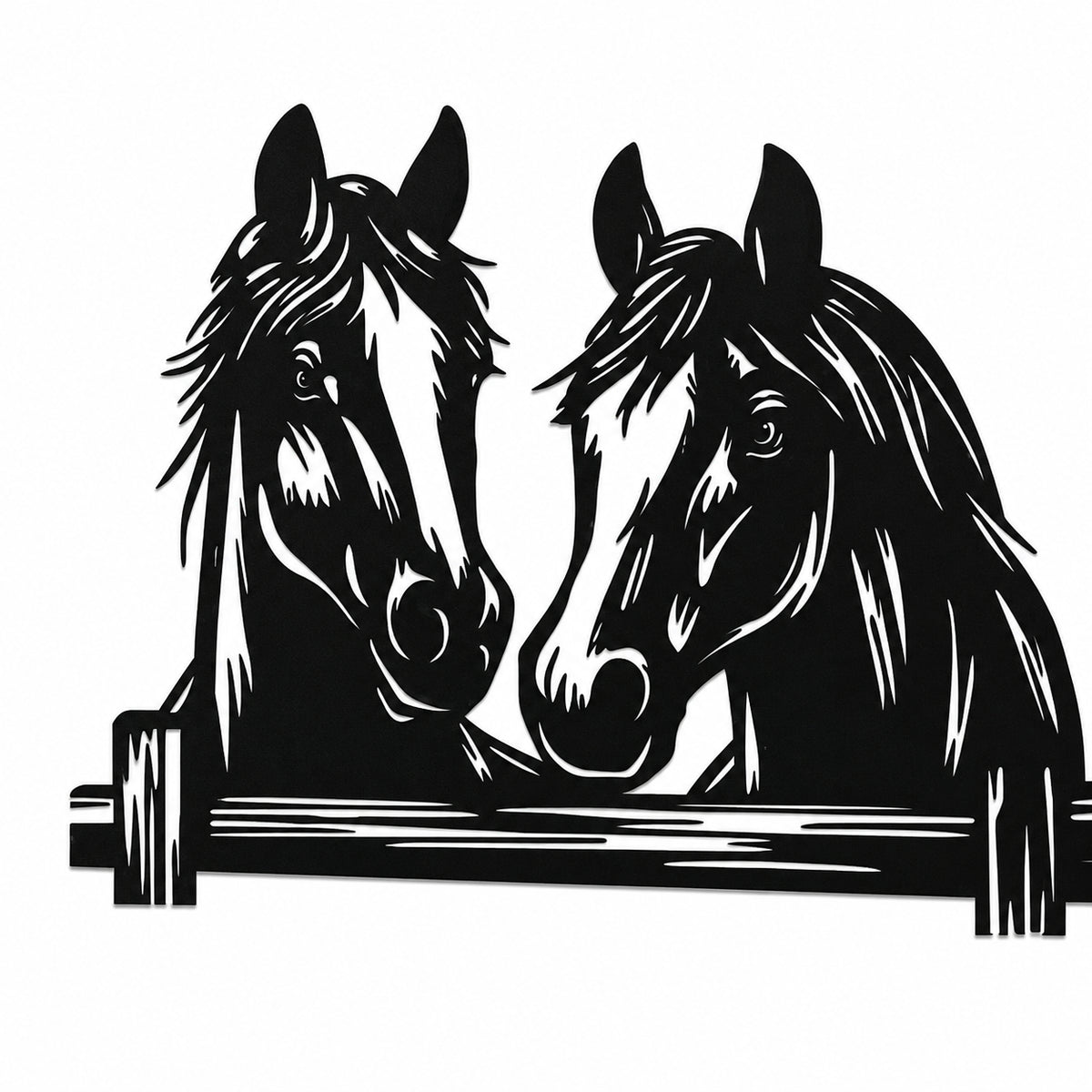 Cheval Barrière Metal Noir