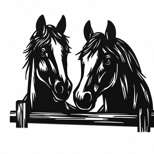 Cheval Barrière Metal Noir