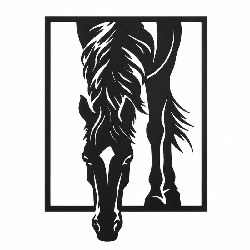 Cheval Broute Cadre Métal Noir