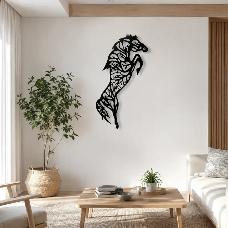 Deco Murale Metallique Cheval Cabre