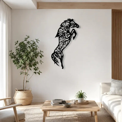 Deco Murale Metallique Cheval Cabre