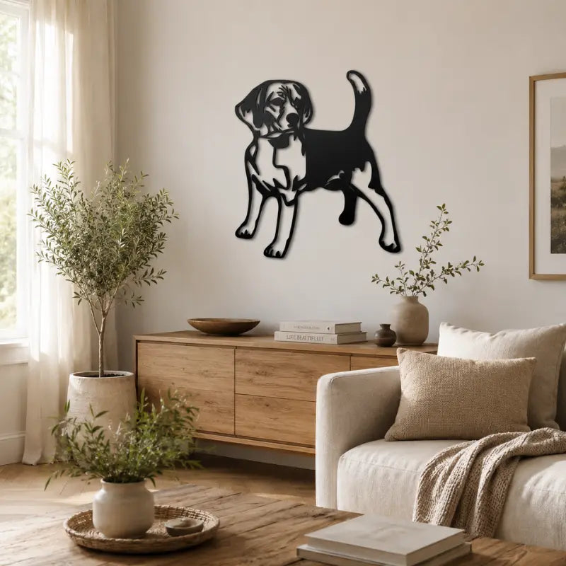 Deco Metallique Murale Beagle