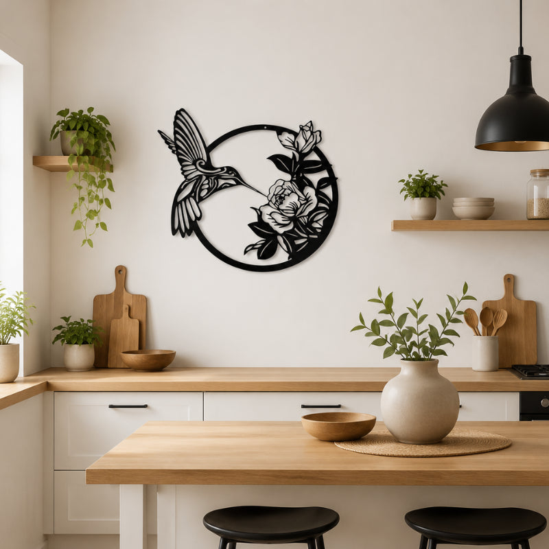 Deco Murale Metallique Colibri