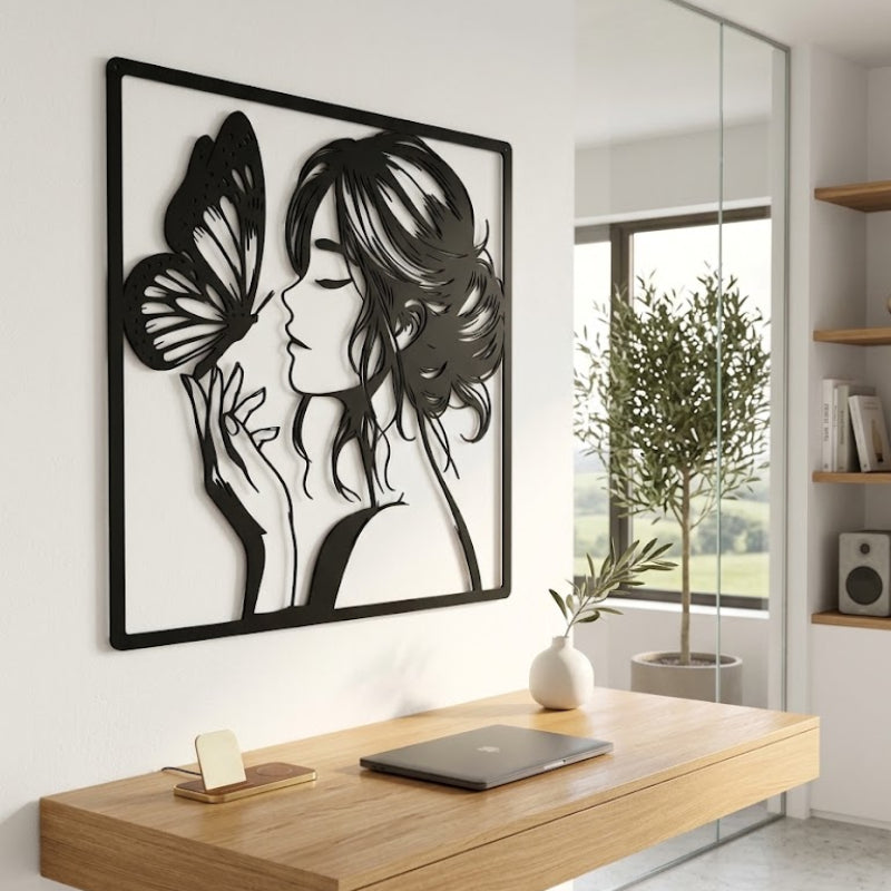 Deco Murale Femme Papillon