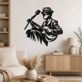 Deco Murale Metallique Guitariste