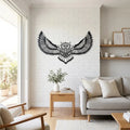 Decoration Mural Metallique Hibou Envol