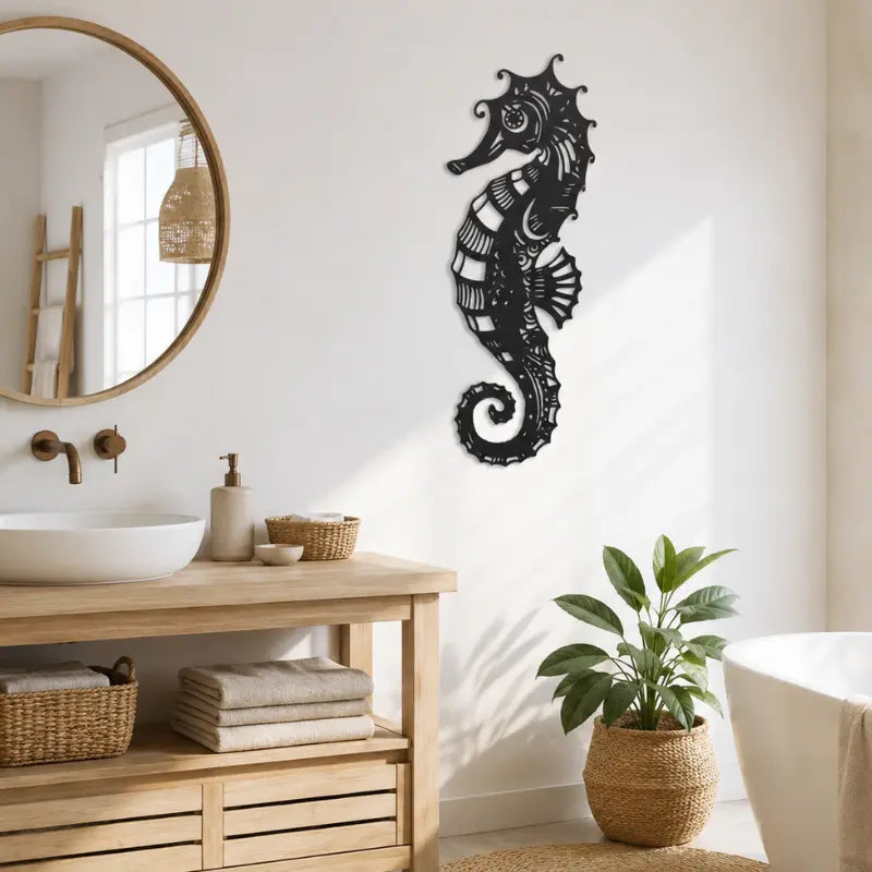 Decoration Murale Metallique Hippocampe