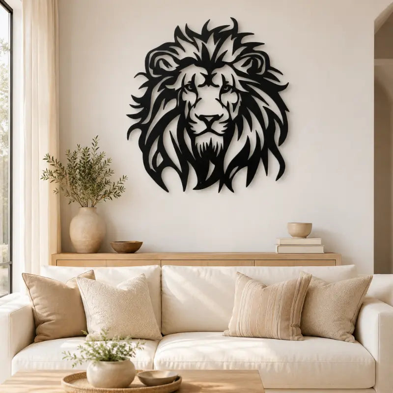 Lion de Face Métal