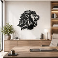 Lion Profil Rugit Métal