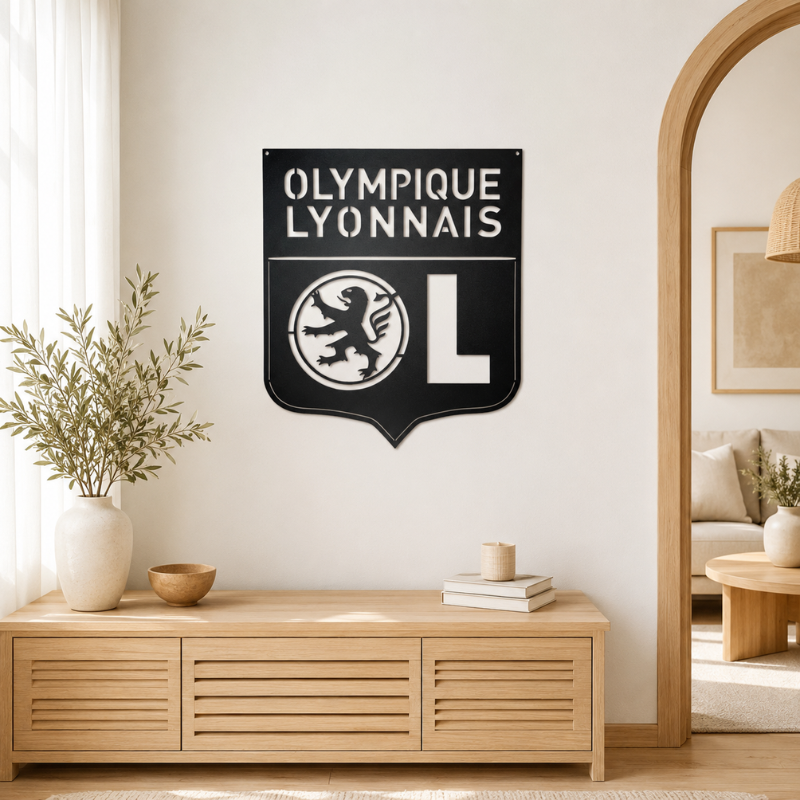Décoration Murale Métal Olympique Lyonnais