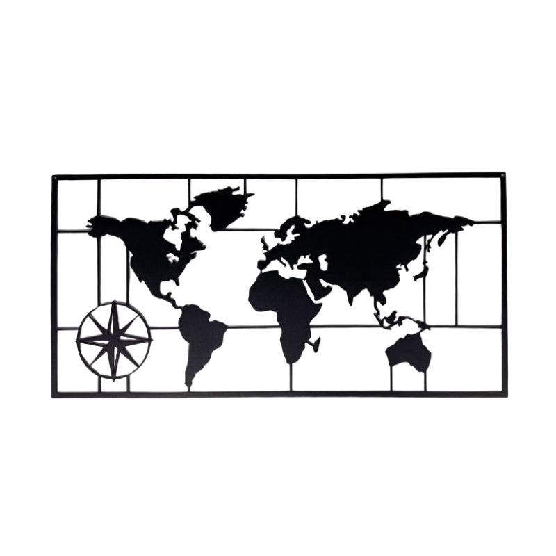 Decors Muraux Metal Carte Monde