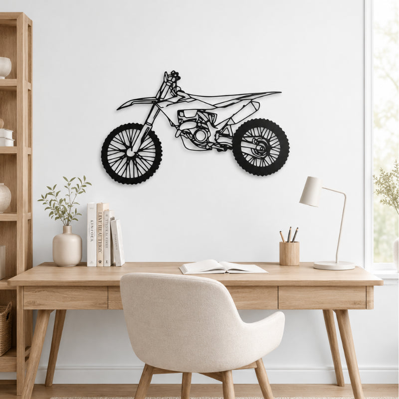 Decoration Murale Metal Motocross Fine