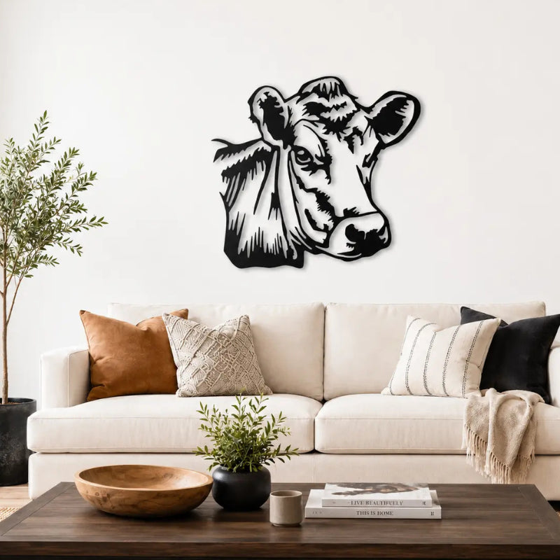 Panneau Decoratif Metal Vache Jersaise