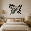 Deco Mural Exterieur Papillon Fleuris