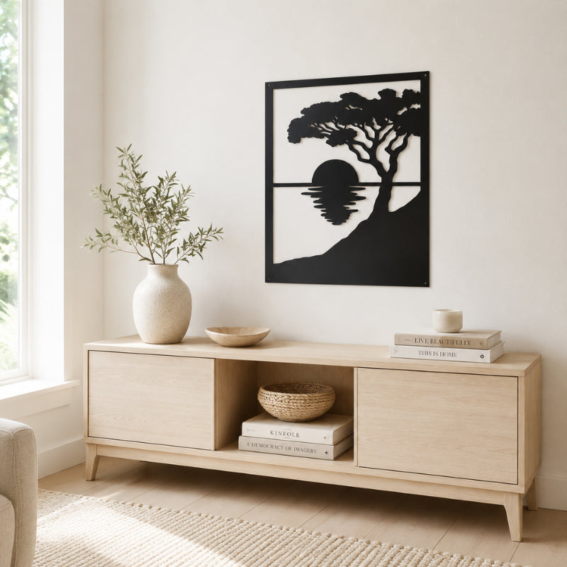 Decoration Murale Metal Couche Soleil