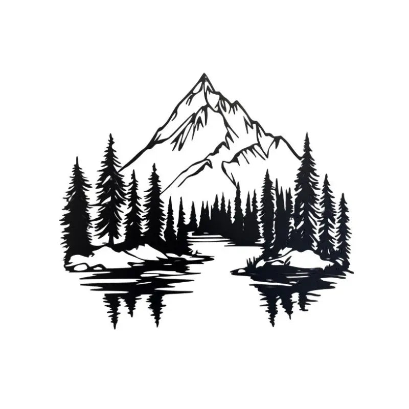Deco Murale Metal Montagne