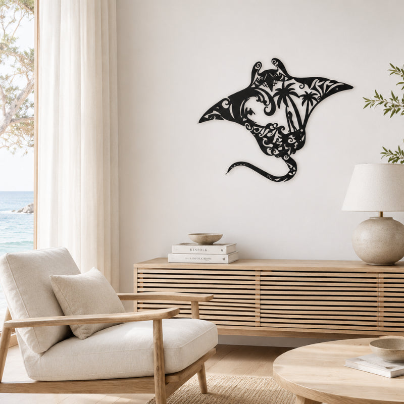 Decoration Murale Metallique Raie 