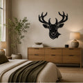 Décoration Murale Metal Noir Cerf