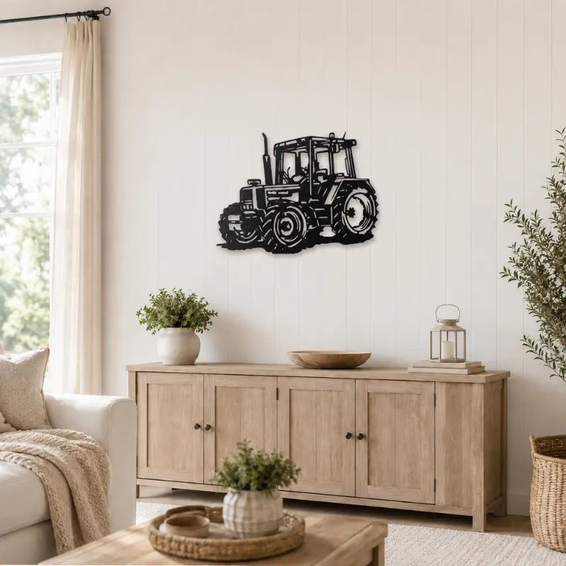 Deco Murale Metal Tracteur Renault