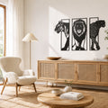Panneau Decoratif Mural Triptyque Savane