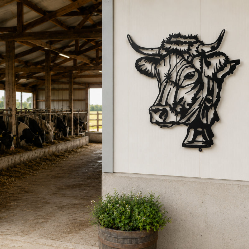 Panneau Decoratif Mural Vache Cloche