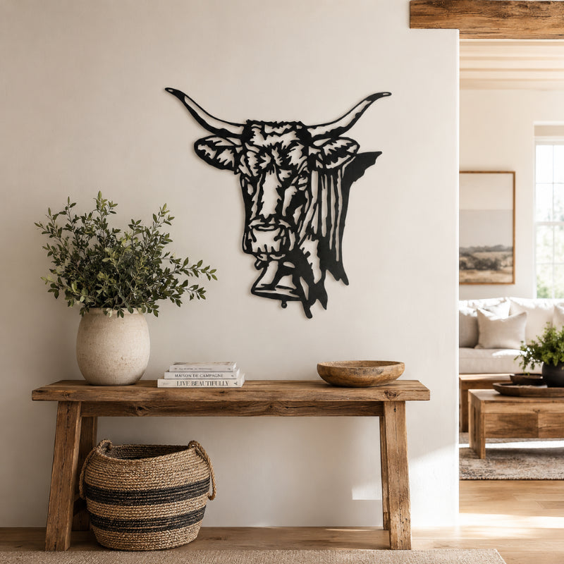 Decoration Murale Metallique Vache Salers